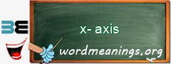 WordMeaning blackboard for x-axis